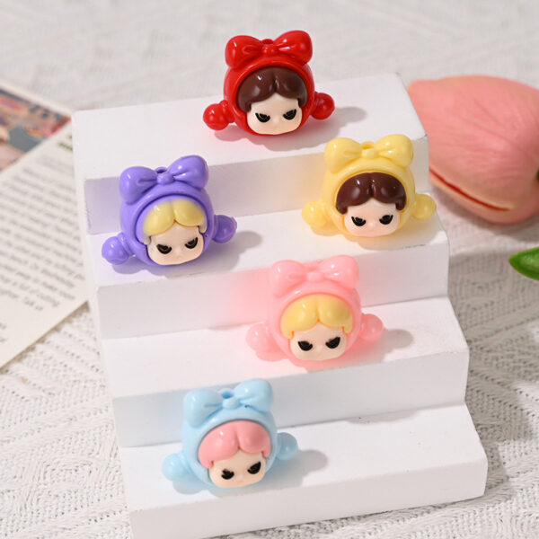 Wholesale Rubber Bead Cartoon Girl Beads