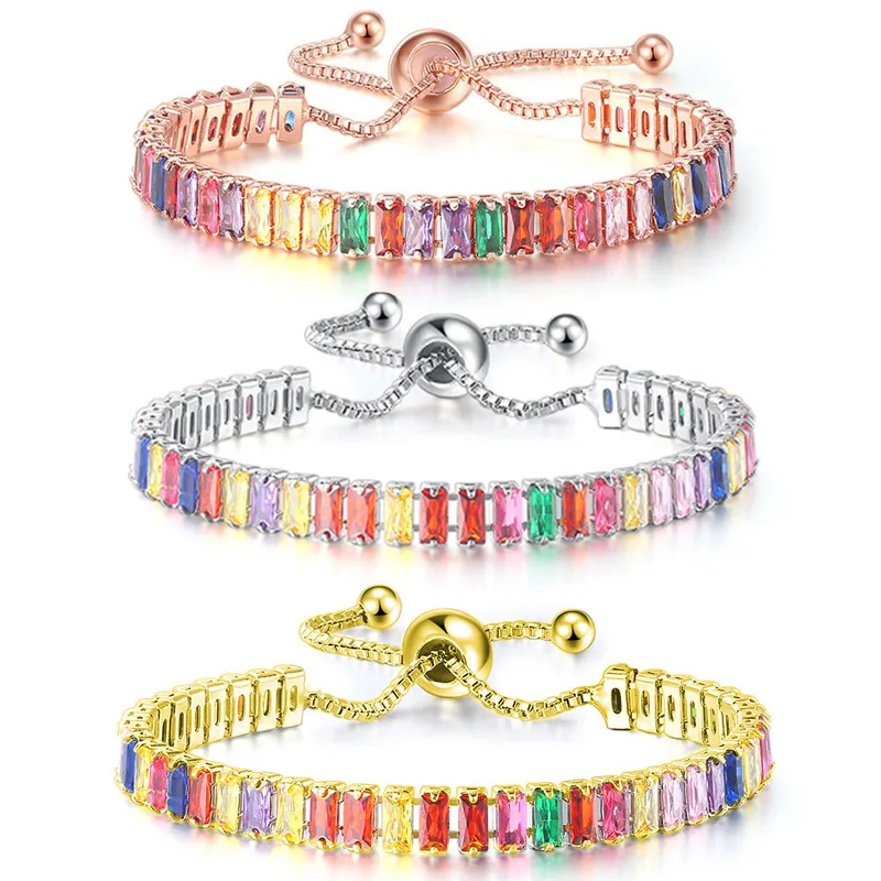 Wholesale Fashion Geometric Copper Zircon Bracelets In Bulk