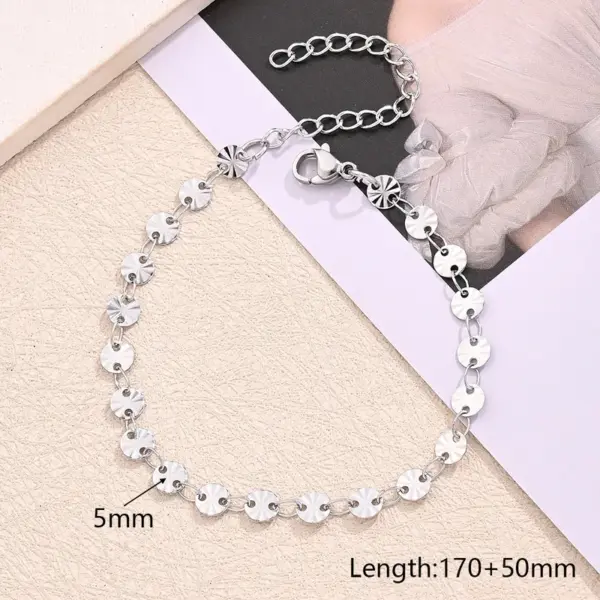 Wholesale Best Seller In Europe And America 304 Stainless Steel Furnace Vacuum Plating Color Sequins Dripping Oil Hollow Love Butterfly Bracelet