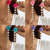 Wholesale Fabric rose flower earrings