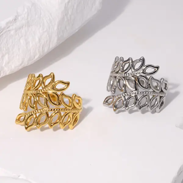 Wholesale Jewelry 304 Stainless Steel 18K Gold Plated Stainless Steel Rings