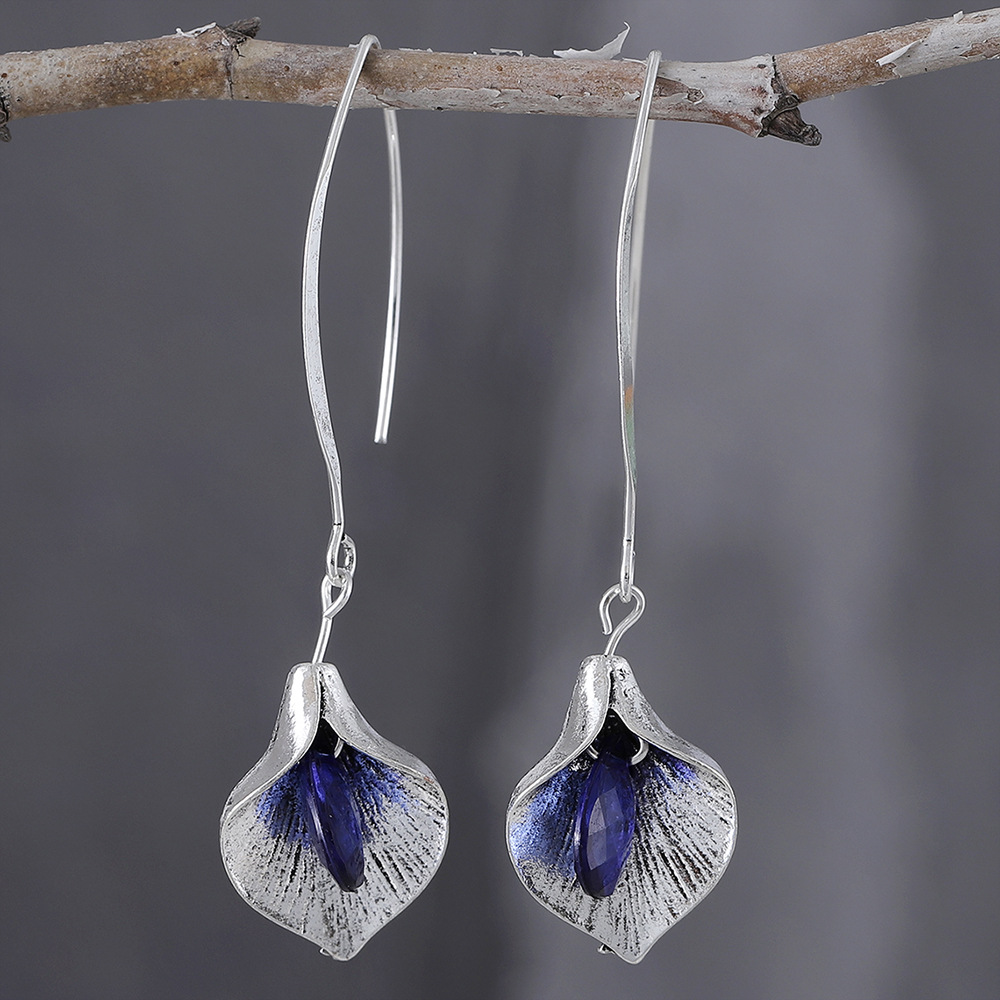 Wholesale Creative Orchid Pendant Earrings