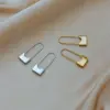 Wholesale PVD Coated 18K Gold Plated Solid Color 304 Stainless Steel Punk Waterproof Non Tarnish Earrings