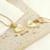 Wholesale PVD Coated 18K Gold Plated Heart Shape 304 Stainless Steel Cute Waterproof Non Tarnish 304 Stainless Steel Pendant Necklace