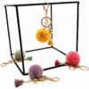 Wholesale Creative Keychain Cute Tassel Fruit Color Fur Ball Car Key Chain Bag Pendant Plush Small Gift Accessories