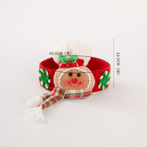 Gingerbread man curtain button-white hat