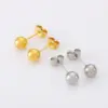 PVD Coated 18K Gold Plated Round Stainless Steel Simple Style Waterproof Non Tarnish Ear Studs
