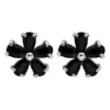 Wholesale 1 Pair Simple Style Flower Plating Inlay Copper Zircon White Gold Plated Ear Studs