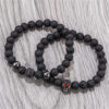 Wholesale Amazon Punk Bracelet Micropaved Zircon Diamond Ball Skull Set Bracelet Men's Volcanic Stone Bead Bracelet