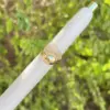 Wholesale Copper 18K Gold Plated Plating Inlay Solid Color Zircon Open Rings