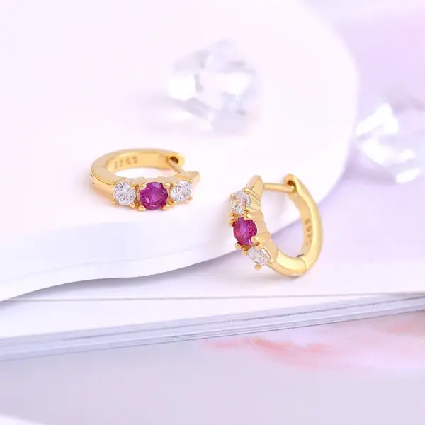 Wholesale Ethnic Style Geometric Copper Artificial Gemstones Earrings