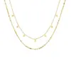 Wholesale Simple Style Geometric Titanium Steel Plating Layered Necklaces