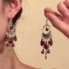Wholesale Yuanshan Daixin Chinese Beaded Tassel Earrings Retro Ethnic Style Xizang Style Ear Hook Hollow Metal Earrings New Style