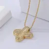 Wholesale Jewelry IG Style Letter Copper Zircon Inlay Pendant Necklace