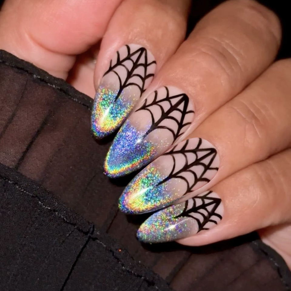 Wholesale Laser Web Almond Wearable Nail