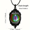 Wholesale High Gothic Punk Victorian Style Pendant Necklace Black Photo Frame Fantasy Devil's Eye Black Necklace