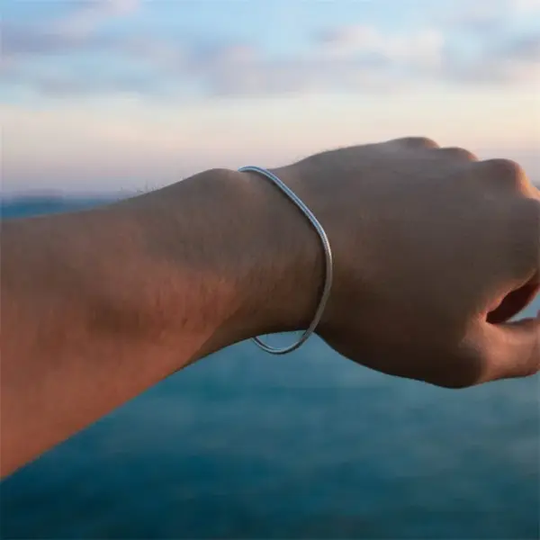 PVD Coated 14K Gold Real Gold Plated U Shape Stainless Steel Simple Style Waterproof Non Tarnish 304 Stainless Steel Bracelets