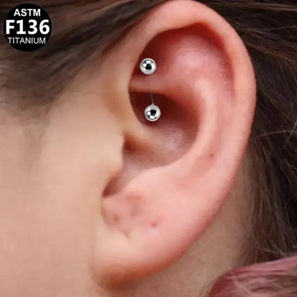 Wholesale 1 Piece Ear Cartilage Rings & Studs Simple Style Classic Style Simple Pure Titanium Titanium Alloy Polishing Plating 14K Gold Plated White Gold Plated Eyebrow Studs Ear Cartilage Rings & Studs Belly Rings