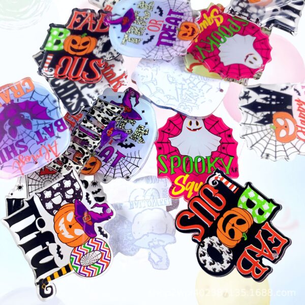 Wholesale Halloween Acrylic FlatbackAccessories DIY Crafts Jewelry Material