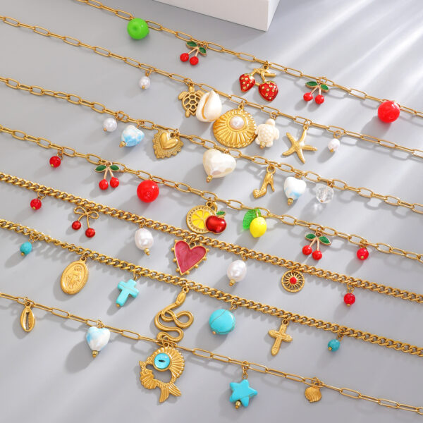 Wholesale Fruit Geometric Pendant Clavicle Necklace