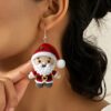 Wholesale Acrylic Knitted Festive Santa Pendant Earrings Cute Personality Holiday