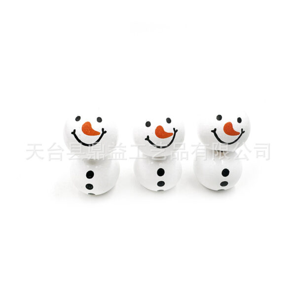 Wholesale Christmas Wooden Beads Snowman Beads