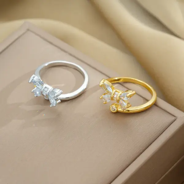 Wholesale Copper 18K Gold Plated Simple Style Shiny Plating Snake Rings