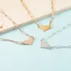 Wholesale PVD Coated Real Gold Plated Customization Laser Engraving Heart Shape 304 Stainless Steel Simple Style Waterproof Non Tarnish Pendant Necklace