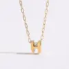 Wholesale PVD Coated Letter 304 Stainless Steel Casual Classic Style Streetwear Waterproof Non Tarnish 304 Stainless Steel Pendant Necklace