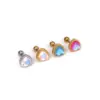 Ear Cartilage Rings & Studs Lady Geometric Copper Plating Artificial Gemstones