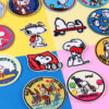 Wholesale Round Cute Cartoon Puppy Nubi Embroider Patch with Adhesive Backing Hand-Pressed DIY Decorative Luggage
