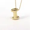 Wholesale Simple Style Classic Style Letter Copper 18k Gold Plated Pendant Necklace In Bulk