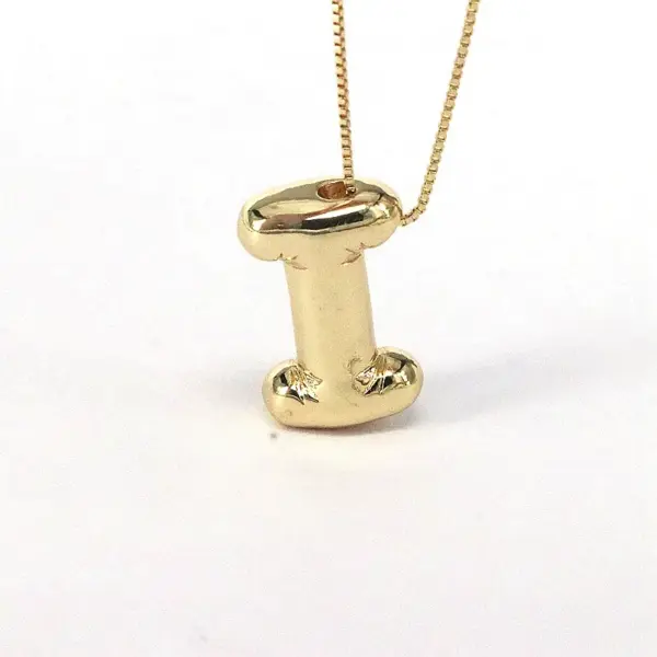 Wholesale Simple Style Classic Style Letter Copper 18k Gold Plated Pendant Necklace In Bulk