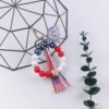 oly-94cb1dce204b90abe2247f632e39443d Wholesale New American Independence Day Wrist Keychain Pendant Leather PU Tassel DIY Beaded Bracelet Key Ring Accessories
