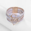 Wholesale Bohemian Love Weaving Diamond Set Bracelet