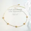 PVD Coated Real Gold Plated Daisy Titanium Steel Pastoral Waterproof Non Tarnish Necklace