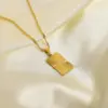 Wholesale PVD Coated Real Gold Plated Heart Stainless Steel Titanium Steel Simple Style Waterproof Non Tarnish 304 Stainless Steel Pendant Necklace