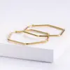 Wholesale PVD Coated Imitation Gold Heart 304 Stainless Steel Simple Style Waterproof Non Tarnish Earrings