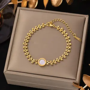White Shell Wheat Chain S092