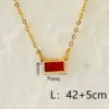 oly-94e7b9feaadcb2bf00a846cda8a9299a Wholesale PVD Coated 18K Gold Plated Rectangle 304 Stainless Steel IG Style Modern Style Classic Style Waterproof Non Tarnish 304 Stainless Steel Lobster Trier Clasp Closure Pendant Necklace