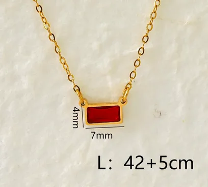 oly-94e7b9feaadcb2bf00a846cda8a9299a Wholesale PVD Coated 18K Gold Plated Rectangle 304 Stainless Steel IG Style Modern Style Classic Style Waterproof Non Tarnish 304 Stainless Steel Lobster Trier Clasp Closure Pendant Necklace