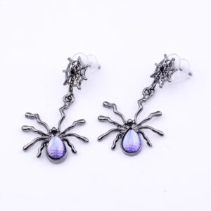Black spider earrings