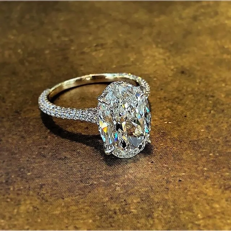 Wholesale Simple Fashion Oversized Zircon Ladies Copper Ring Aessories