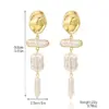 Wholesale 1 Pair Elegant Streetwear Geometric Plating Imitation Pearl Drop Earrings