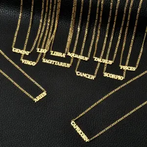 Wholesale Jewelry Simple Style Constellation 304 Stainless Steel 18K Gold Plated Plating Pendant Necklace