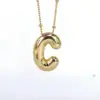 Wholesale Simple Style Classic Style Letter Copper 18k Gold Plated Pendant Necklace In Bulk