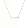 Wholesale Jewelry Simple Style Letter 304 Stainless Steel 18K Gold Plated Plating Pendant Necklace
