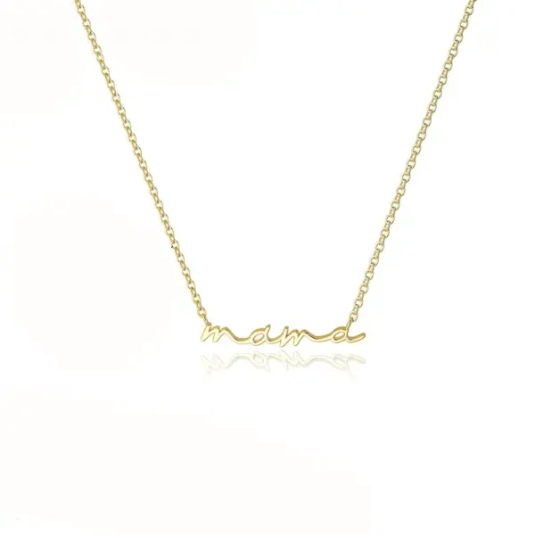 Wholesale Jewelry Simple Style Letter 304 Stainless Steel 18K Gold Plated Plating Pendant Necklace
