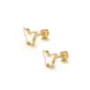 Wholesale 1 Piece Sweet Butterfly Plating 304 Stainless Steel Ear Studs