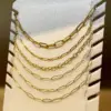 Wholesale Jewelry INS Style Printing 304 Stainless Steel Gold Plated Plating Chain Stainless Steel Necklaces